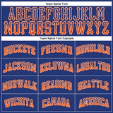 Custom Royal Orange-White Authentic Drift Fashion Baseball Jersey