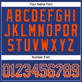 Custom Royal Orange-White Authentic Drift Fashion Baseball Jersey