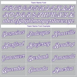 Custom Gray White-Purple Authentic Throwback Basketball Jersey