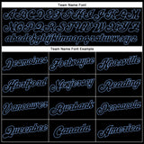 Custom White Black-Light Blue Authentic Split Fashion Basketball Jersey
