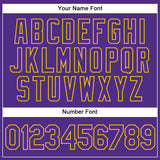 Custom White Purple-Gold Authentic Split Fashion Basketball Jersey