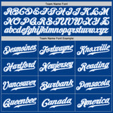 Custom White Royal-Light Blue Authentic Split Fashion Baseball Jersey