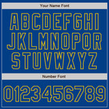Custom White Royal-Gold Authentic Split Fashion Baseball Jersey