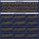 Custom White Navy-Old Gold Authentic Split Fashion Baseball Jersey
