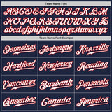 Custom White Navy-Red Authentic Split Fashion Baseball Jersey