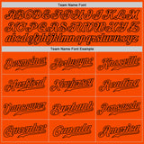 Custom White Orange-Black Authentic Split Fashion Baseball Jersey