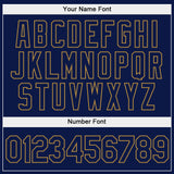 Custom Stitched White Navy-Old Gold Split Fashion Sports Pullover Sweatshirt Hoodie