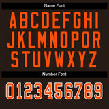 Custom Brown Orange-White Split Fashion Football Jersey