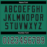 Custom Kelly Green Black-White Split Fashion Football Jersey