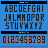 Custom Powder Blue Black-White Split Fashion Football Jersey