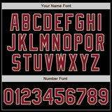 Custom Black Crimson-Gray Authentic Split Fashion Baseball Jersey