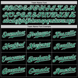 Custom Black Kelly Green-Orange Authentic Split Fashion Baseball Jersey