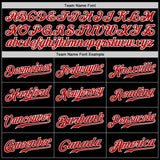 Custom Black Red-Royal Authentic Split Fashion Baseball Jersey
