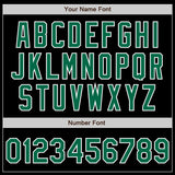 Custom Black Kelly Green-Royal Authentic Split Fashion Baseball Jersey