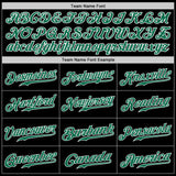 Custom Black Kelly Green-Royal Authentic Split Fashion Baseball Jersey