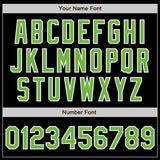 Custom Black Neon Green-Royal Authentic Split Fashion Baseball Jersey