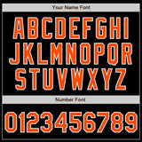 Custom Black Orange-Powder Blue Authentic Split Fashion Baseball Jersey