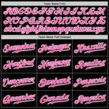 Custom Black Pink-Light Blue Authentic Split Fashion Baseball Jersey