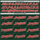 Custom Green Red-Gray Authentic Split Fashion Baseball Jersey