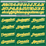 Custom Kelly Green Gold-Gray Authentic Split Fashion Baseball Jersey