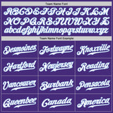 Custom Purple Light Blue-Gray Authentic Split Fashion Baseball Jersey
