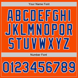 Custom Orange Royal-White Authentic Split Fashion Baseball Jersey
