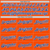 Custom Orange Royal-White Authentic Split Fashion Baseball Jersey