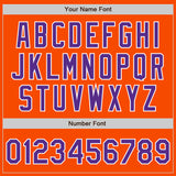 Custom Orange Purple-White Authentic Split Fashion Baseball Jersey