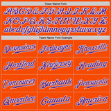 Custom Orange Purple-White Authentic Split Fashion Baseball Jersey