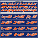 Custom Royal Orange-Gray Authentic Split Fashion Baseball Jersey