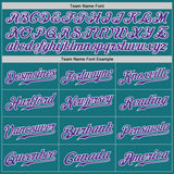 Custom Teal Purple-Gray Authentic Split Fashion Baseball Jersey