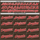 Custom Brown Red-Gray Authentic Split Fashion Baseball Jersey