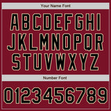 Custom Crimson Black-Gray Authentic Split Fashion Baseball Jersey