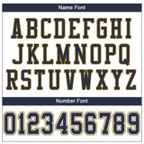 Custom White Navy-Old Gold Mesh Authentic Football Jersey