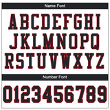 Custom White Black-Red Mesh Authentic Football Jersey
