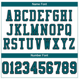 Custom White Teal-Black Mesh Authentic Football Jersey