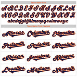 Custom White Navy-Orange Authentic Baseball Jersey