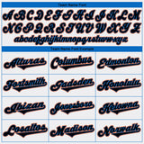 Custom White Black-Powder Blue Authentic Baseball Jersey