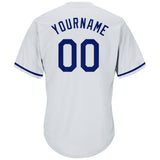 Custom White Royal-Red Authentic Throwback Rib-Knit Baseball Jersey Shirt