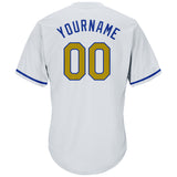 Custom White Old Gold-Royal Authentic Throwback Rib-Knit Baseball Jersey Shirt