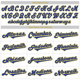 Custom White Old Gold-Royal Authentic Throwback Rib-Knit Baseball Jersey Shirt