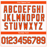 Custom White Orange-Black Performance T-Shirt