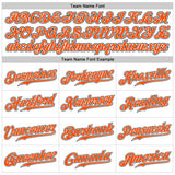 Custom White Orange Pinstripe Orange-Black Authentic Baseball Jersey