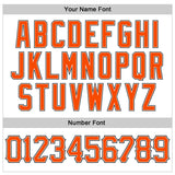 Custom White Orange Pinstripe Orange-Black Authentic Baseball Jersey