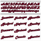 Custom White Maroon-Black Authentic Throwback Basketball Jersey