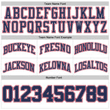 Custom White Navy-Red Authentic Throwback Basketball Shorts