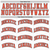 Custom White Orange-Gray Authentic Throwback Basketball Jersey