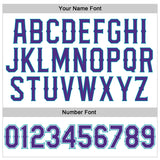 Custom White Purple-Teal Authentic Throwback Basketball Jersey