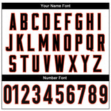 Custom White Black-Orange Mesh Authentic Throwback Football Jersey