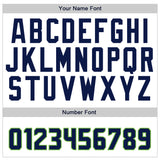 Custom White Navy-Neon Green Authentic Baseball Jersey